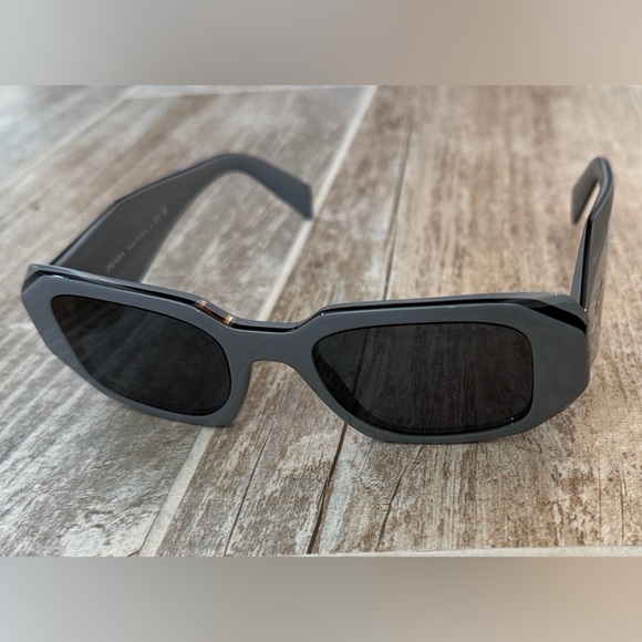 Prada Black and Gray Geometric Sunglasses main image 9